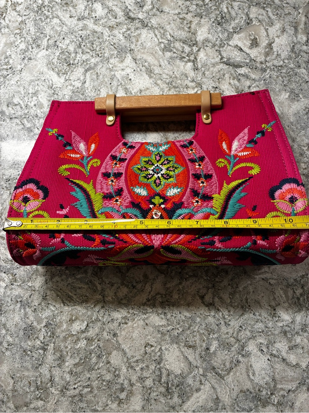 Spartina 449 Embroidered Hot Pink Women’s Shoulder Bag - Picture 8 of 8